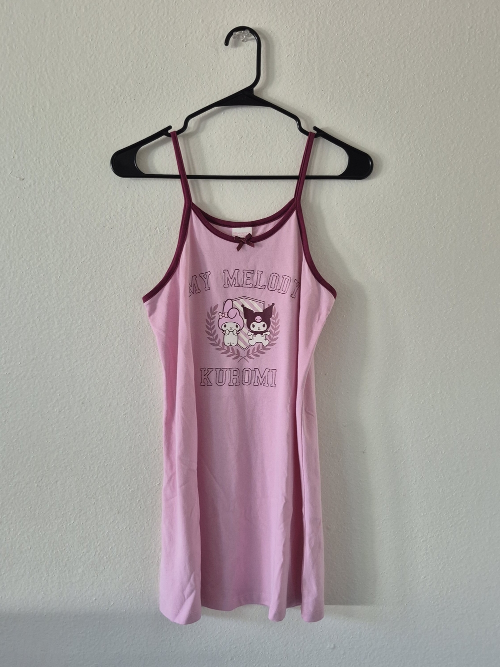 Hello Kitty Pink Slip Dress with Dark Pink Trim